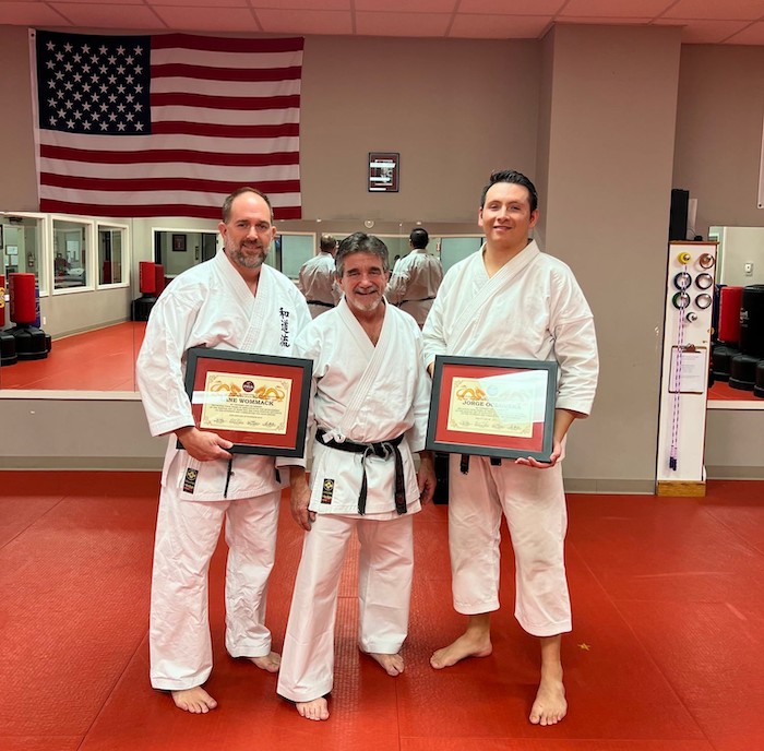 Bill Taylor awards black belts