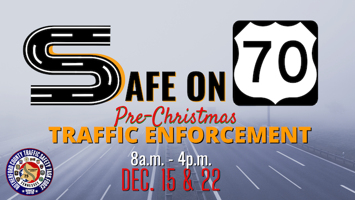 Safe on 70 event. Pre Christmas traffic enforcement