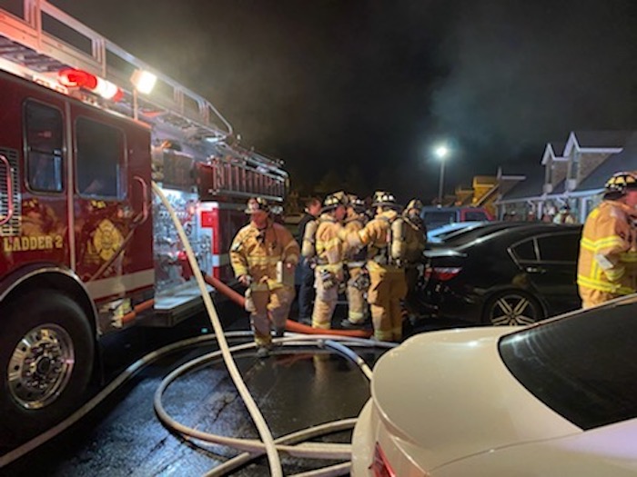 Smyrna Fire Department personnel contain structure fire