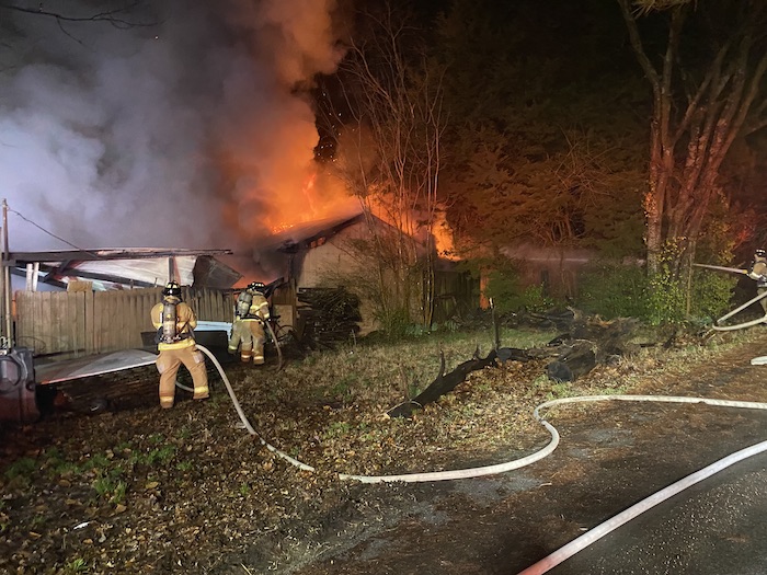 Smyrna Fire Department personnel contain structure fire