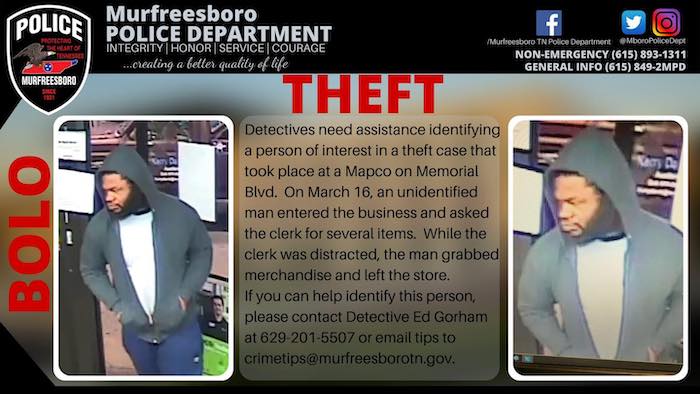Detectives need assistance identifying a person of interest