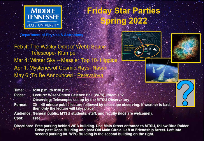 MTSU spring 2022 Star Party