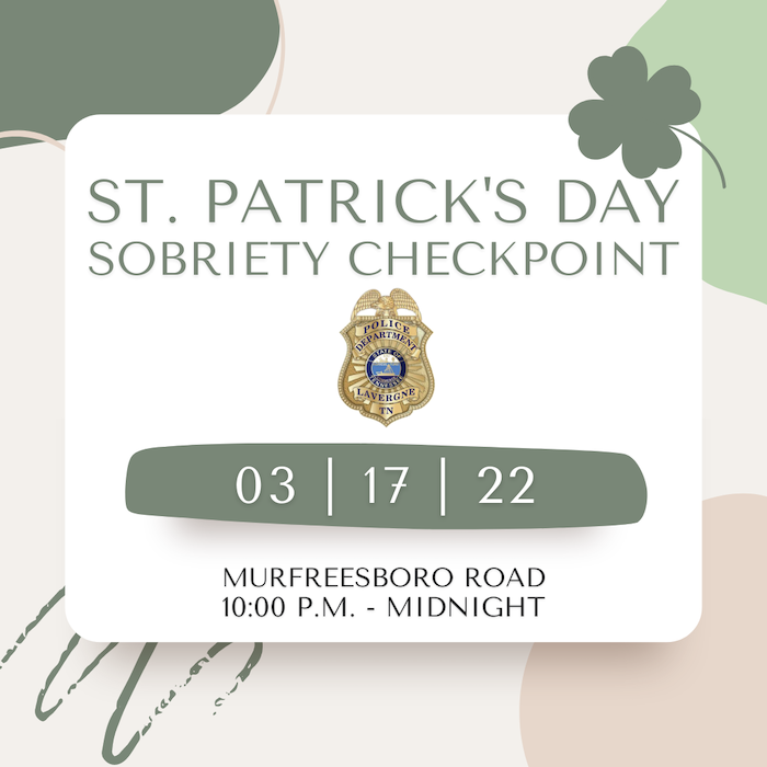 St Patricks Day Sobriety Checkpoints