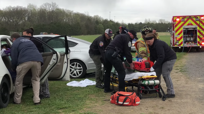 Mock crash at Smyrna High School