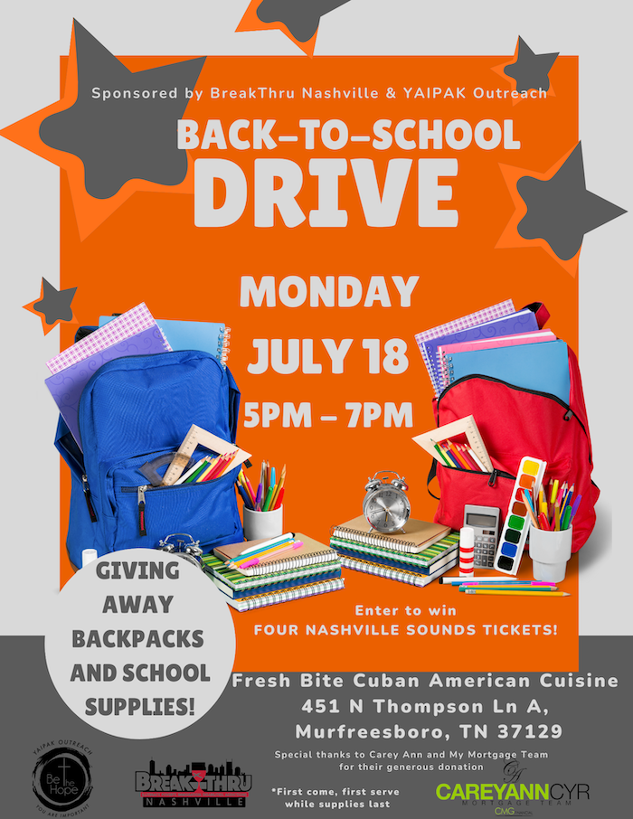 Back to school drive