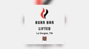 La Vergne Burn Ban Lifted