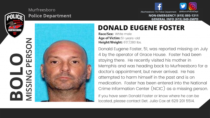 Missing Person: Donald Eugene