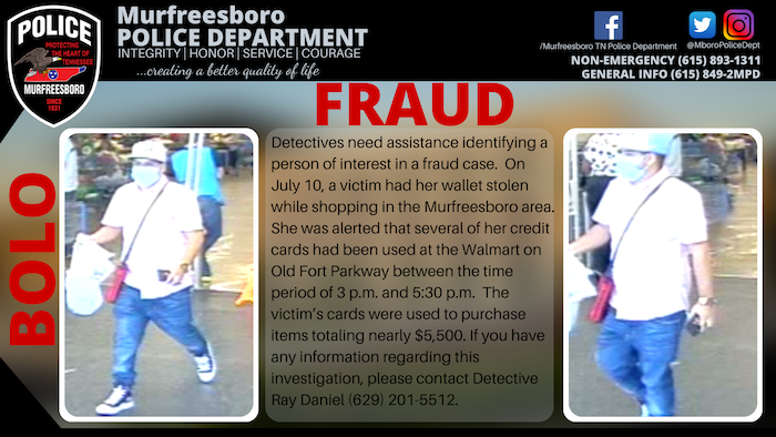 Person of Interest Wanted in Fraud Case