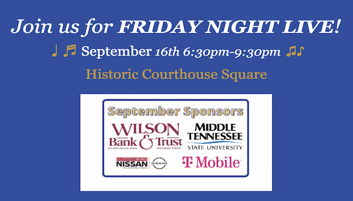 Friday Night Live is September 16th