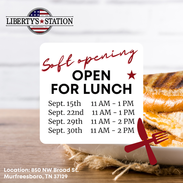 Soft opening dates Liberty's Station