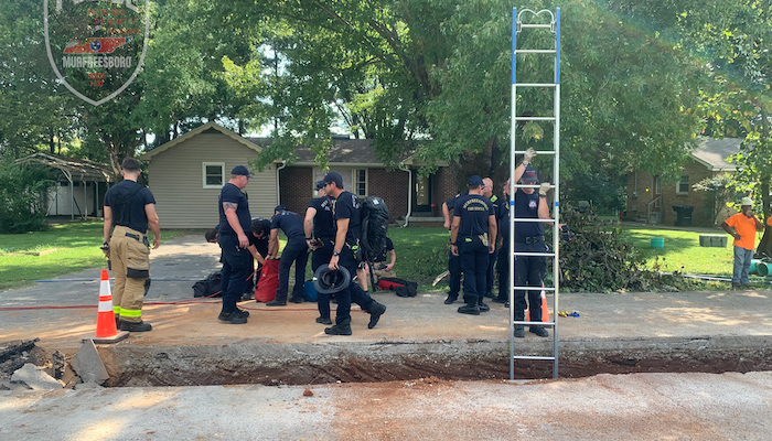 Nashville Firefighters Rescue Man From 10-Feet-Deep Trench