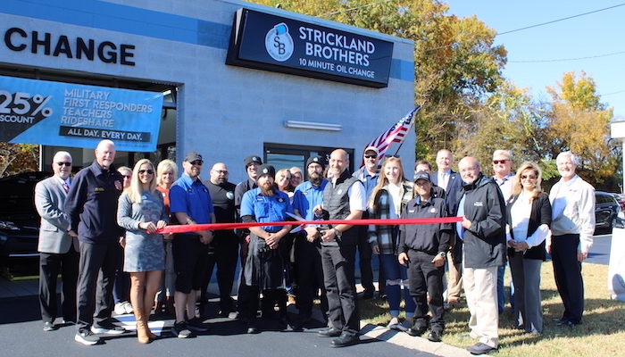 Ribbon Cutting for Strickland Brothers 10 Minute Oil Change