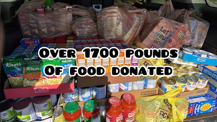Food Drive 1700 Pounds of Food Donated