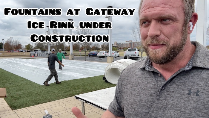 Fountains at Gateway Ice Rink Under Construction