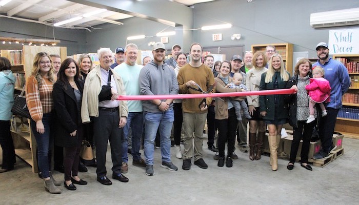 Ribbon Cutting for The Happy Book Stack
