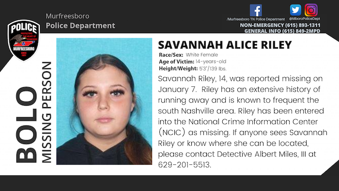 MISSING SAVANNAH RILEY