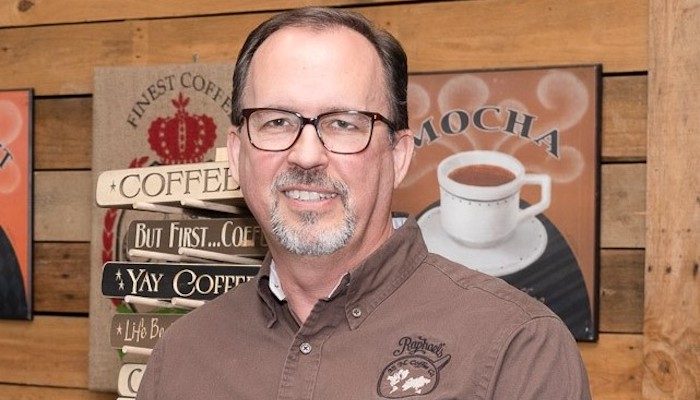 Mike Standing At Coffee Bar