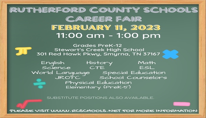 Rutherford County Schools Hosting In-Person Career Fair Feb. 11