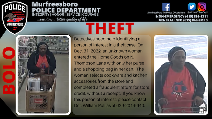 Theft at Home Goods in Nashville