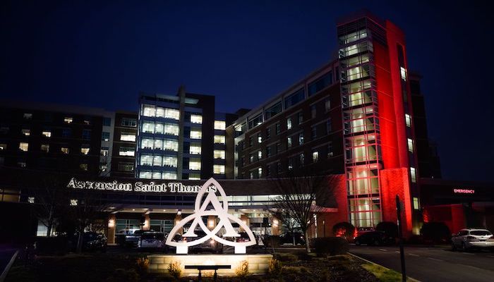 Ascension Saint Thomas Rutherford Goes Red For Heart Month