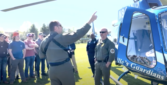 MNPD Aviation visits Siegel High School