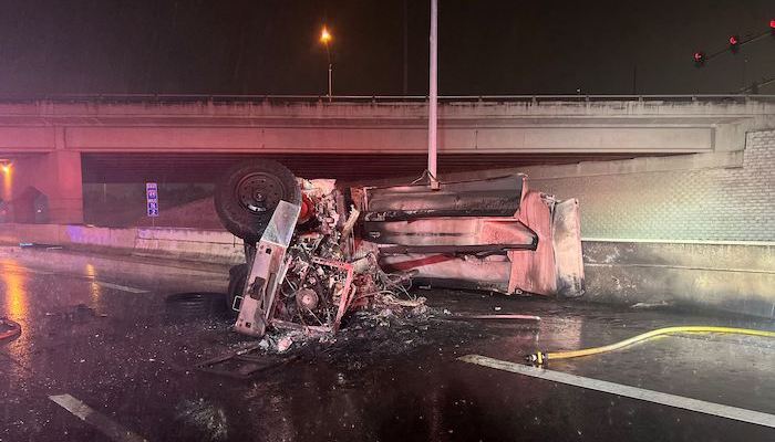 Dump Truck Fire on I24
