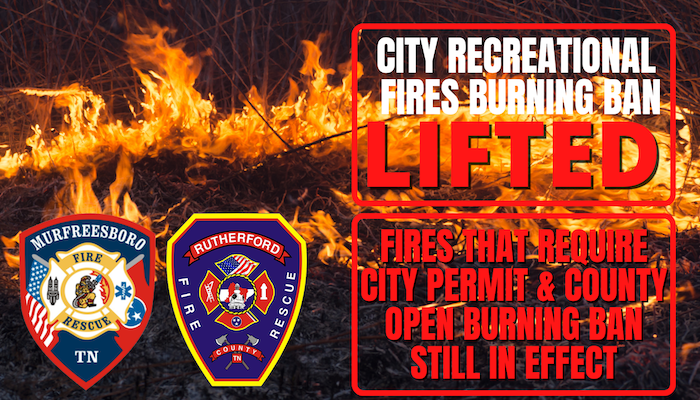 City Burn Ban for Recreational Fires Lifted