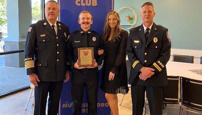 Rutherford County Firefighter Receives 2023 Firefighter of the Year Award
