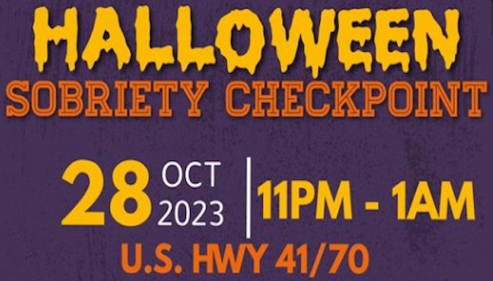 Halloween Checkpoint Saturday, Oct. 28