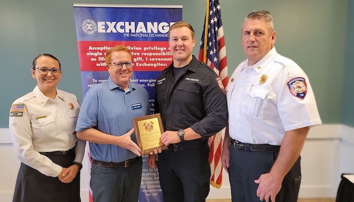 Exchange Club names Jacob Bien ‘Firefighter of the Year’