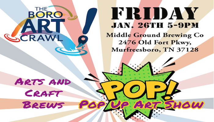 Boro Art Crawl Pop Up Art Show at Middle Ground Brewing Company