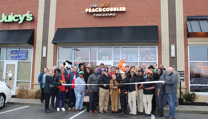 Ribbon Cutting for The Peach Cobbler Factory