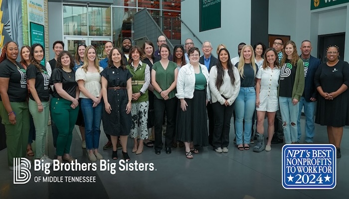 Big Brothers Big Sisters of Middle Tennessee Recognized Nationally as One of the Best Nonprofits to Work For