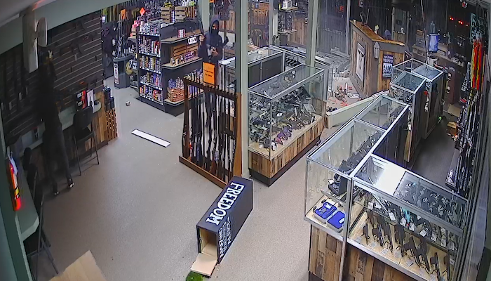Smash and Grab Gun Store Robbery