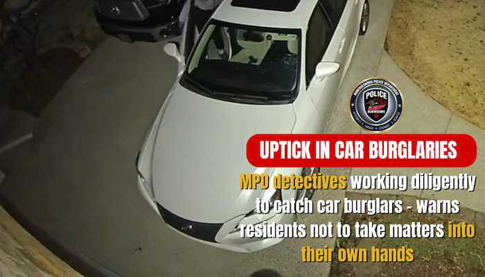 MPD working diligently to catch car burglars