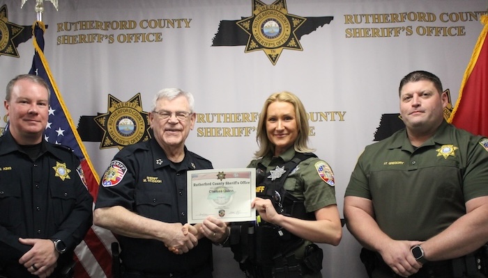 Transport Deputy Chelsea Quinn earns lifesaving award
