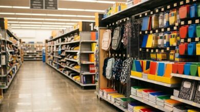 Back-to-school aisle stocked with notebooks, backpacks and folders ahead of Tennessee's sales tax holiday