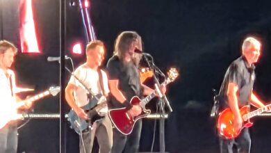 Foo Fighters perform on stage at Nissan Stadium in Nashville during the Take Cover Tour on August 15, 2026, the final concert at the venue