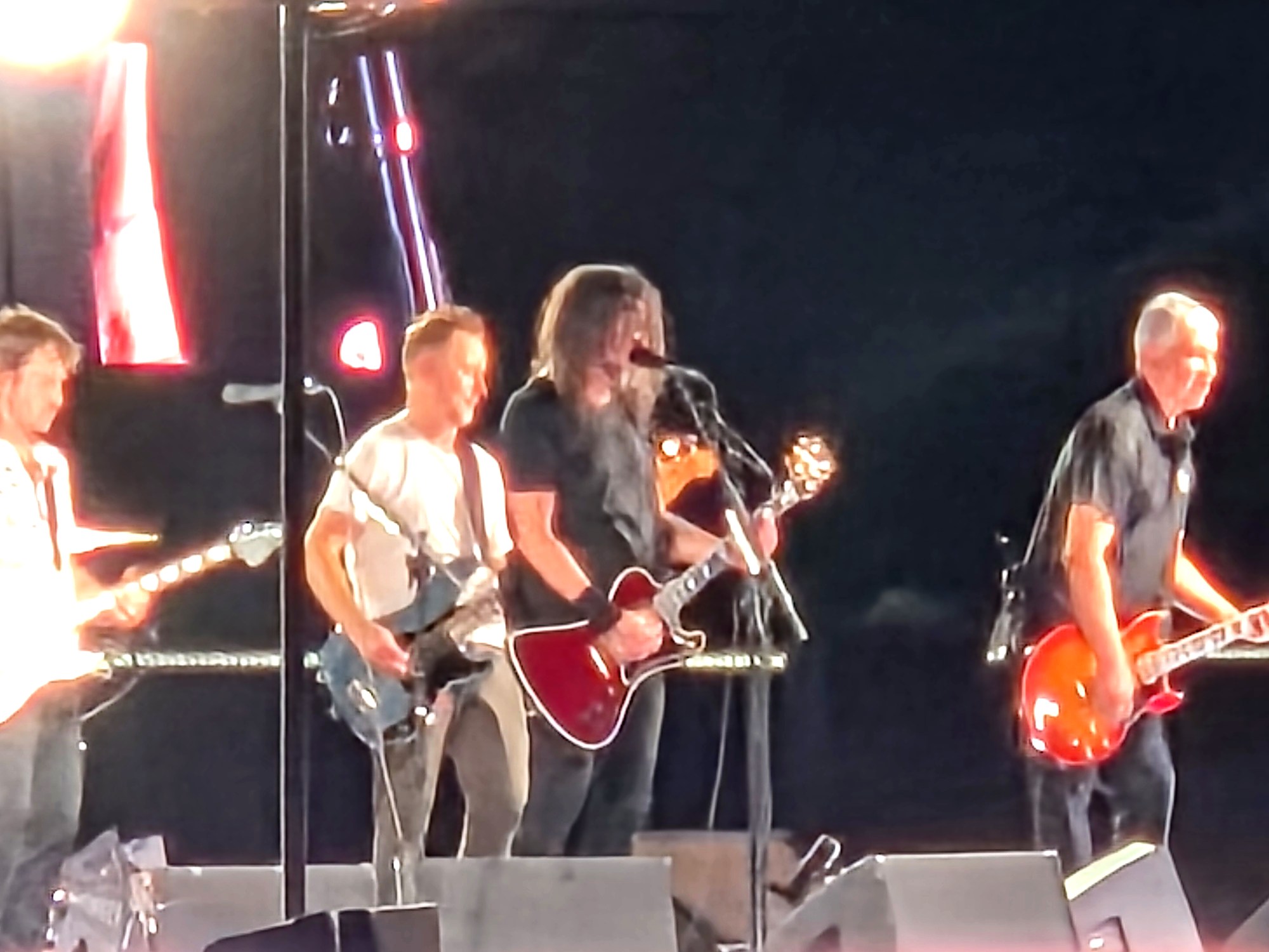 Foo Fighters perform on stage at Nissan Stadium in Nashville during the Take Cover Tour on August 15, 2026, the final concert at the venue