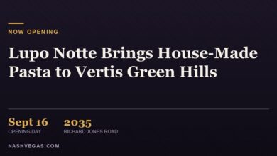 J3 Media graphic: Lupo Notte opening September 16 at Vertis Green Hills, Nashville (illustrative)